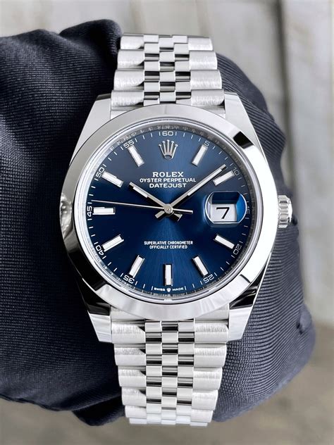 rolex oyster perpetual date blue|rolex datejust 41 blue dial.